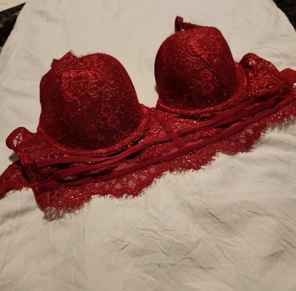 La SENZA Red Lace Longline Push-Up Bra - Picture 4 of 6